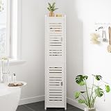 Dripex 7 Tier Tall Bathroom Floor Cabinet 20W x 20D x 118H cm White