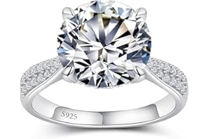 Elio Passero Moissanite Engagement Rings for Women,Women's Engagement Promise Rings 925 Sterling Silver with 18K Yellow/White Gold Plated,D Color VVS1 Wedding Band Moissanite Ring 0.5/1/1.5/2/3/4CT