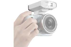 TARION Mini Camera Flash Speedlite - GN13 Mini Hot Shoe Flash with S1/S2 Optical Control 22 Power Levels for Sony Canon Nikon Fuji and Other SLR Digital Cameras(SL01 White)