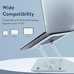 Swivel Laptop Stand for Desk, Adjustable Laptop