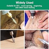 FOTYBEI Dremel Wood Carving Bits 5 Pcs 1/8 inch Shank Woodworking Bits view 2