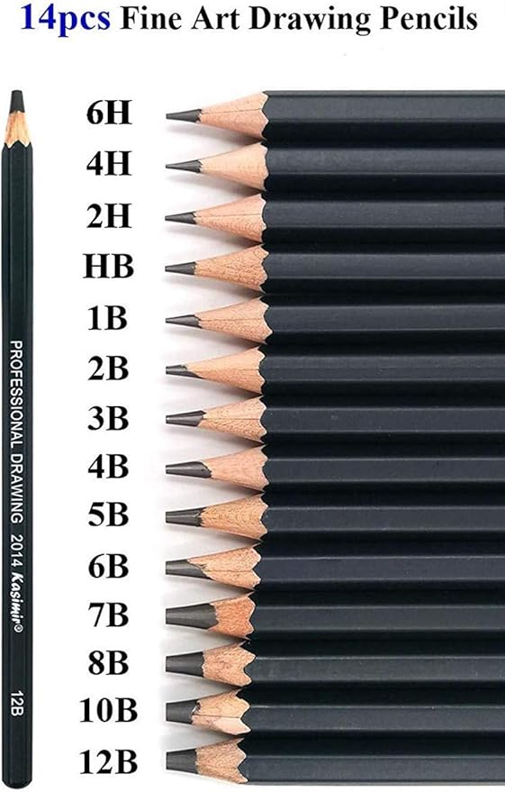 ANNIUP Artist Pencil Set Crayons Graphite Professionnels pour Dessin 14