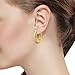 Gem Stone King Stainless Steel Yellow Gold Plated Round Huggies Hoop Earrings (20mm Diameter = 0.78 Inch)