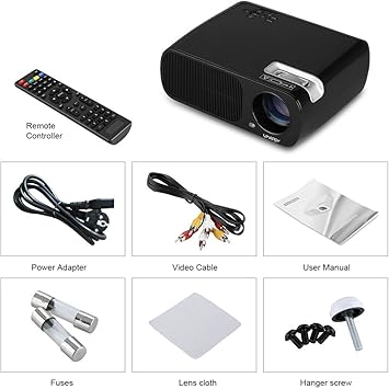 Uhappy BL20 - Mini Proyector Portátil (110W, 1080P, 2600 Lumenes ...