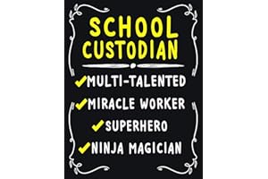 School Custodian Multi-Talented Miracle Worker Superhero Ninja Magician: School Custodian Weekly Monthly 2020 Planner Organiz