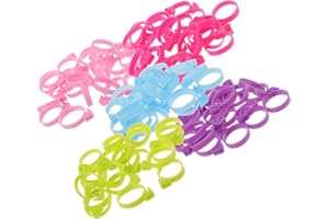 IWOWHERO 50pcs Silicone Pastry Bag Seal Ties Reusable Decorating Bag Clips for Cake Icing Piping in Mixed