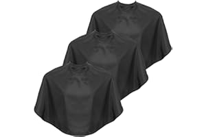 YBEATY 3 Pcs Shortie Makeover Barber Bib Waterproof Beauty Salon Bib Salon Smock Dye Cape Styling Shampoo Washing Cape for Clients Comb-out Beard Shaving Hairdressing Makeup Artist Hair