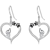Dog/Elephant Dangle Earrings for Women 925 Sterling Silver Cute Animal Earrings Birthday Jewelry Gifts for Women