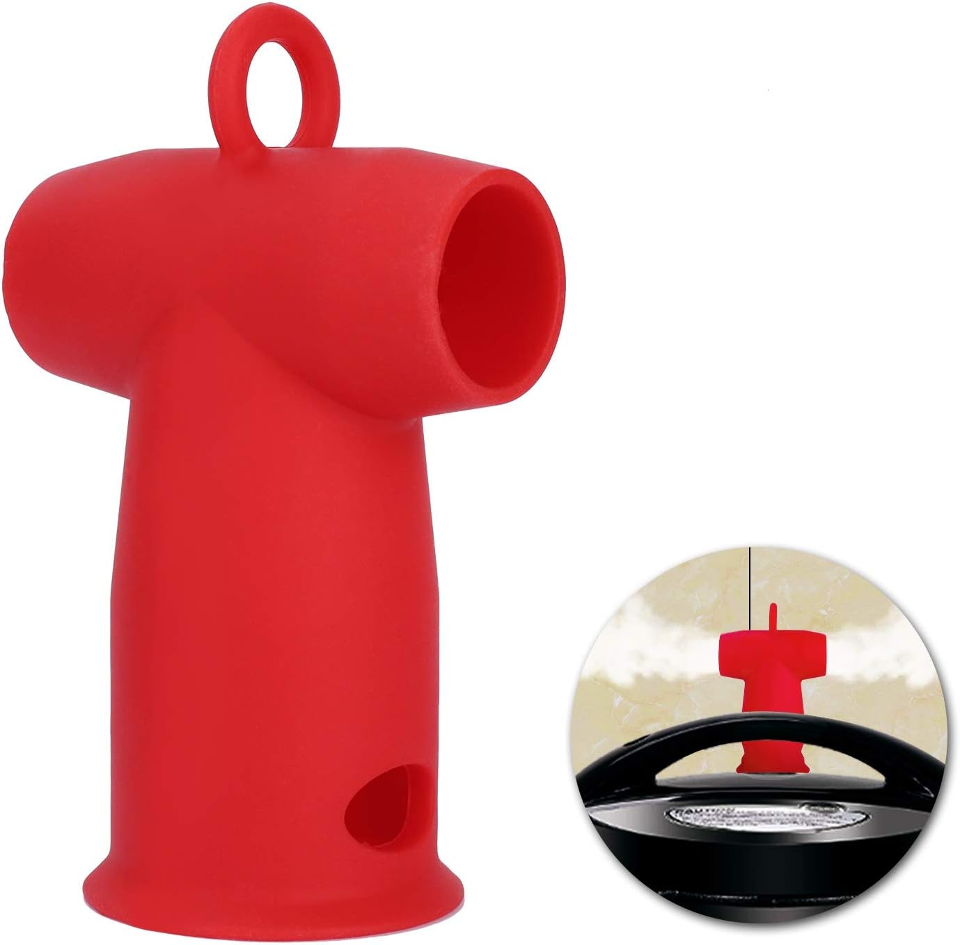 BFVV Silicone Steam Release Diverter-Compatible with Instant Pot Pressure Cooker Accessory Duo/Duo Plus/Smart/Ultra Models, Red/Black (Red)