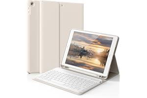 SZPSGC Case for iPad 9th 8th 7th Generation with Keyboard 10.2 Inch, Detachable Wireless Folio Keyboard Cover with Pencil Hol