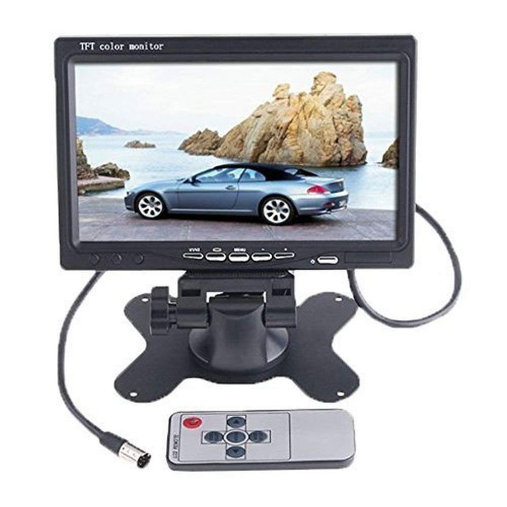 BW 7 inch High Resolution 800 * 480 TFT Color LCD Car Rear View Camera Monitor Support Rotating The Screen and 2 AV Inputs