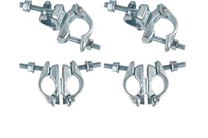BGTLGIO Scaffolding Forged Couplers,Swivel Pipe Clamps For 1.65" to 1.9" (42mm to 48mm) OD Tube,4PACK. (Rotary Couplers)