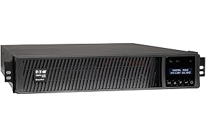 Eaton Tripp Lite Series 2200VA Smart UPS Back Up, Sine Wave, 120V, 1950W, 7 Outlets, 2U Rackmount or Tower, Network Card Option, LCD, USB, DB9, 3-Year Warranty & 250,000 Insurance (SMART2200RM2U)