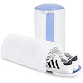 Teletrogy 2Pcs Shoe Washing Machine Bags, Laundry Shoes Bag for Washer & Dryer, Reusable Shoe Cleaning Bag Fluffy Fiber Inside, Sneaker Tennis Laundry Bags for All Shoes, Large Size, 7 x 13 Inches