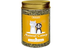 Neibaphe Catnip, Selected Natural Catnip Leaves, Makes Cat Crazy(1.5CUP)