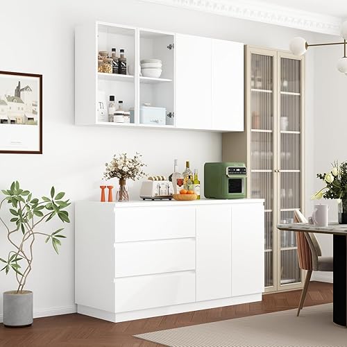 Homsee 63" L WallMounted Large Kitchen Pantry Storage with