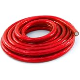KnuKonceptz Bassik 4 Gauge Power/Ground Wire Cable Red 25 Foot Coil