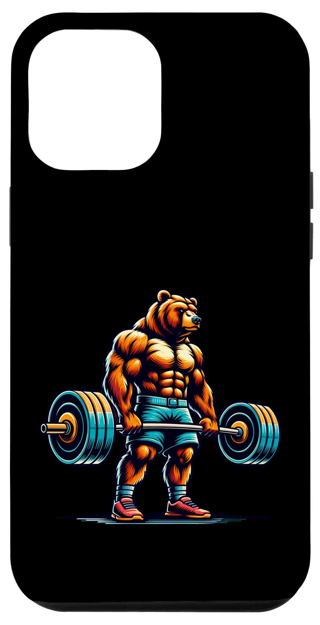 iPhone 15 Pro Max Bear Barbell Design For Bodybuilders Bodybuilding Case