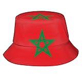 KiuLoam Morocco Flag Unisex Bucket Hats,Packable