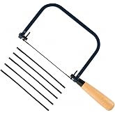 Coping Saw Frame Set with 5 Replacement Blades for Wood, Metal &amp; Plastic