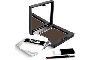 Seaboll Root Touch Up Hairline Powder 0.42oz Instantly Conceals Hair Loss for Thinning Hairline Cover Up Hairline Shadow Filler for Women & Men (Medium Brown)
