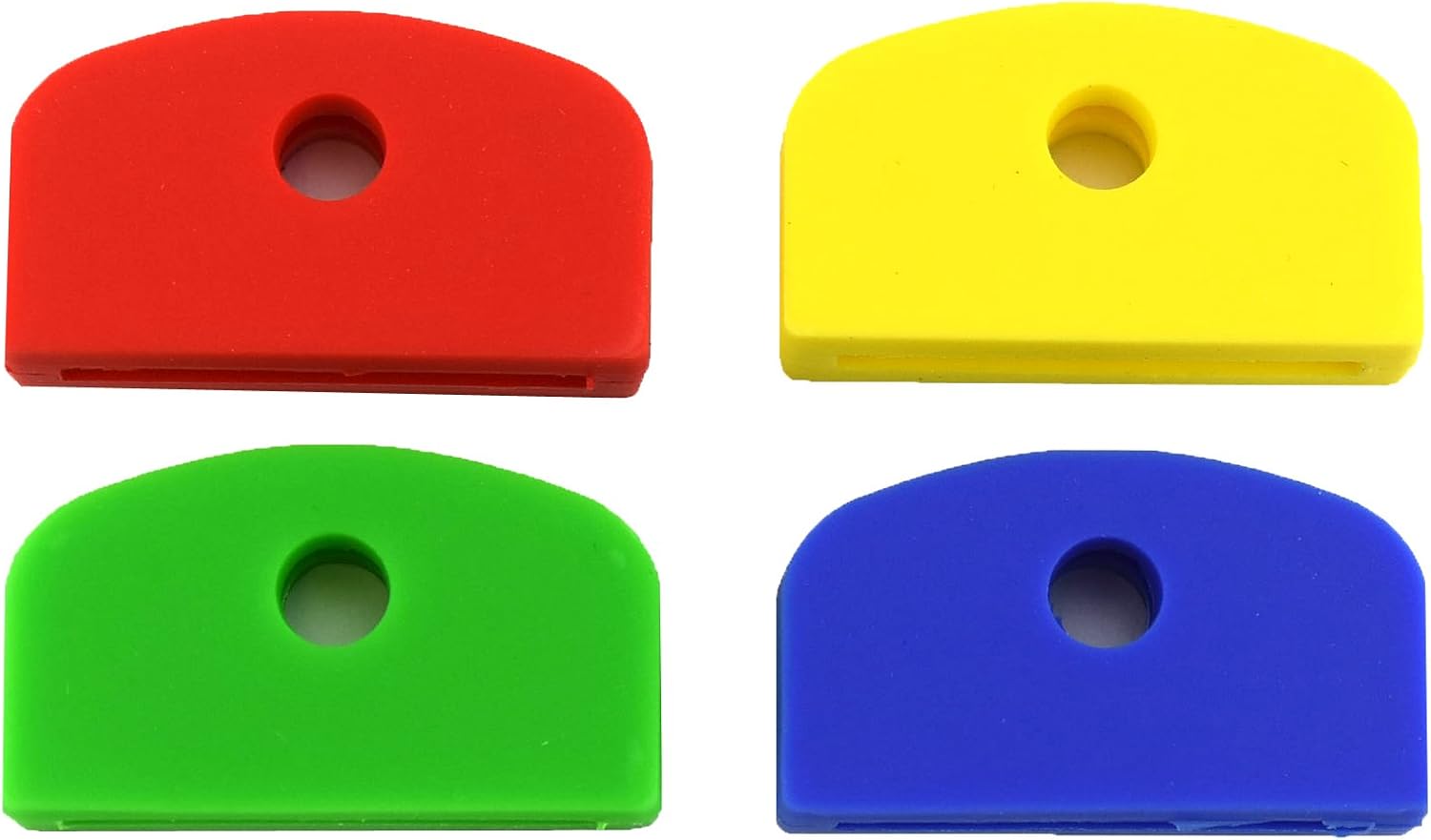 Set of Four Coloured Large Square Headed Identifying Key caps for Yale Keys, mulyi, xl - Image 3