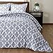 downluxe Printed King Size Comforter Set - Grey King Comforter, Soft Bedding Sets for All Seasons -3 Pieces - 1 Comforter (104