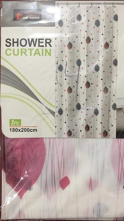 HISCIN Impression Printed 6 ft PVC Shower Curtain (180X180 cm, Multicolour)