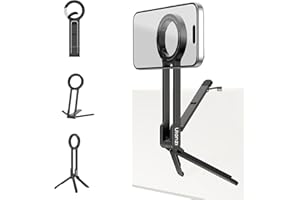 ULANZI MA57 Maglock Phone Stand with Hidden Hook All-in-1 Ultra-Light Plastic Magnetic Cellphone Tripod Compatible with iPhon