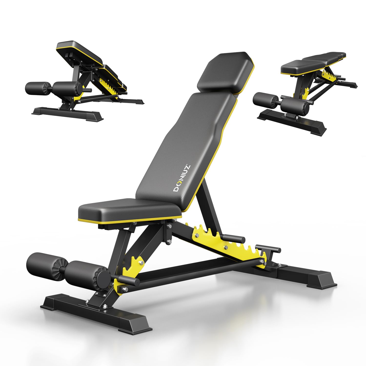 Photo 1 of **no hardware**DONIUZ Heavy Duty Bench Adjustable Workout Bench Press Set for Home Gym Strength Training, Multi-Functional Roman Chair with Headrest, Max Load 1200 (DZ-025)