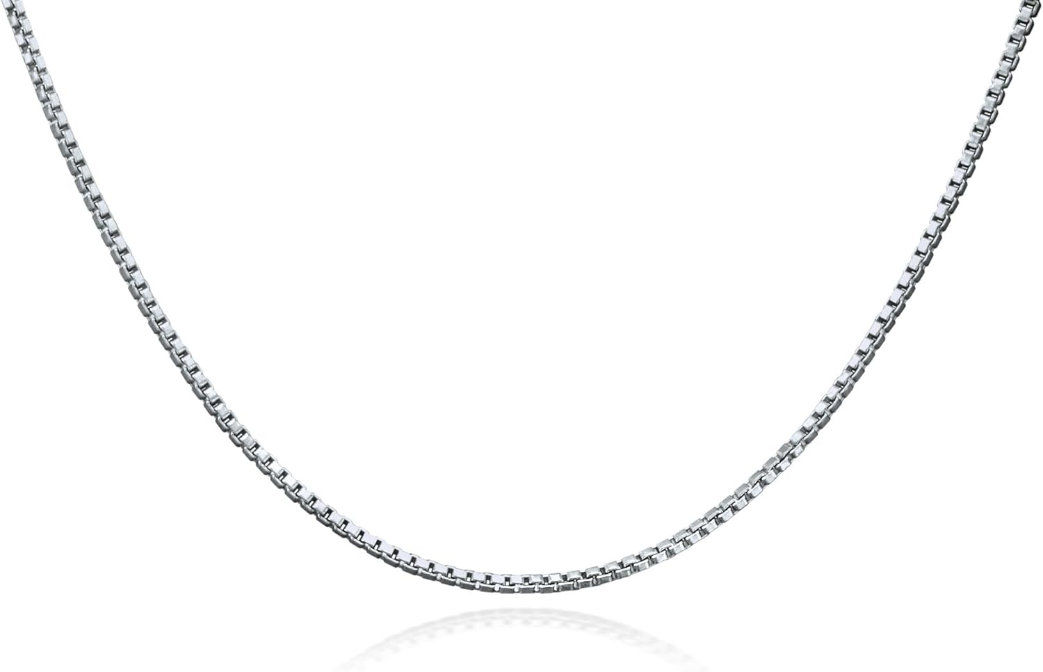 Italian Sterling Silver Box Chain, Thin and Delicate.65 mm in Width, 30 Inches in Length