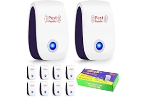 JAHY2TECH 10 Pcs Ultrasonic Pest Repeller Indoor Rodent Repellent Plug in Electronic Insect Repellent Professional Sonic Pest Control to Keep Mouse Bug Mosquito Rat Cockroach Ant Gnat