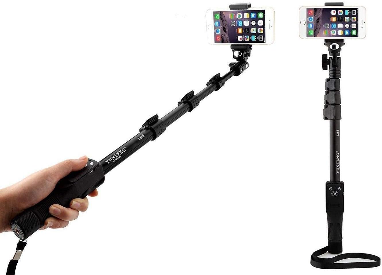 EYUVAA LABEL Universal Smartphone Mount with Bluetooth Operated Extendable Selfie Stick and Wireless Remote