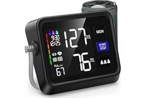 VERWINT Automatic Blood Pressure Monitor Upper Arm with Large LED Backlit Display, Accurate Digital BP Monitor with Adjustable Cuff 8.7"-16.5", 3x199 Sets Memory, Include Batteries and Type C Cable