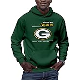 Hybrid Sports NFL - Green Bay Packers - Logo and Stats - Men's and Women's Pullover Hooded Fleece Sweatshirt - Size Small - Green Bay Packers - Forest Green