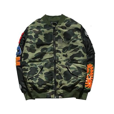 DuoLu Bape Mens Fashion Camo Hooded Packable Ultra Light Weight Short Down Jacket