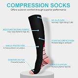 ACWOO Compression Socks for Men Women 2 Pairs Graduated Support Running view 2