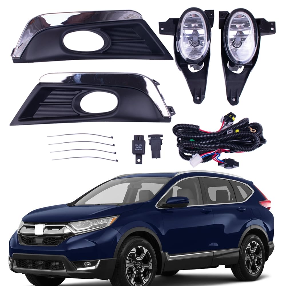 Photo 1 of BestParts Pair Fog Lights Set Compatible with Honda CR-V CRV 2017-2019 With Covers & Switch & Brackets and Wiring Kit Replaces HO1038134 HO1039134 71166-TLA-A00 71116-TLA-A00 HO2593141 HO2592141