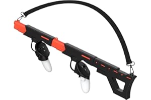 GAEKOL Rifle Grip VR Stock Controller Accessories for Meta Quest 3, 2 in 1 Humanized Pistol/Rifle Grip with Stock and Sling, Quick Detatched Magnetic Mount, Enhanced FPS Games Experience