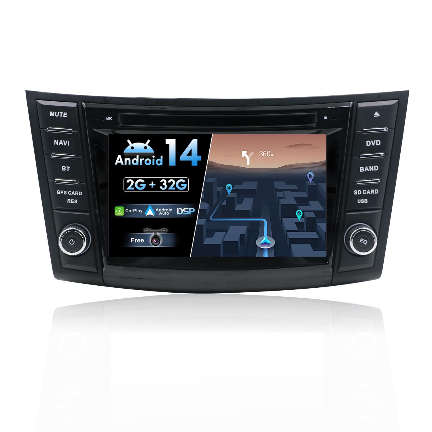 JOYX Android 10 Double Din Car Stereo Fit for SUZUKI SWIFT ERTIGA 2011-2017 Head unit GPS Navigation | 2G+32G | Free Backup Camera Microphone | 7 Inch |Support DAB WIFI BT5.0 Steering Wheel Carplay 4G