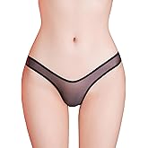 renvena Women Sexy Silky Sheer See Through Panties Lingerie Stretchy Micro Bikini Briefs Underwear