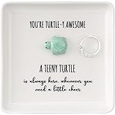 HOME SMILE Turtle Ring Dish Tray- Birthday Gifts for Women Friends Mothers Day Graduation Teacher Appreciation Retirement Christmas,You're Turtley Awesome