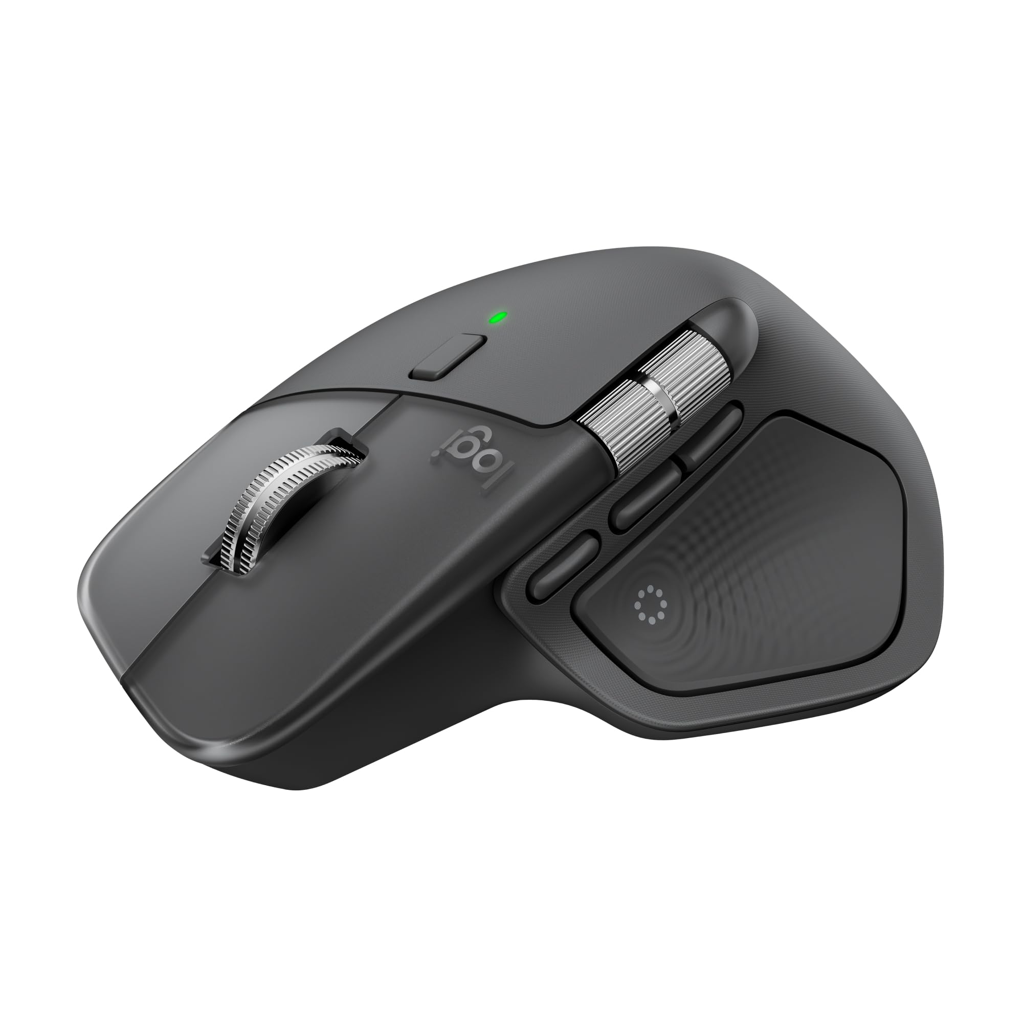 Photo 1 of Logitech MX Master 4, Ergonomic Wireless Mouse with Advanced Performance Haptic Feedback, Ultra-Fast Scrolling, USB-C Charging, Bluetooth, Windows, MacOS - Graphite