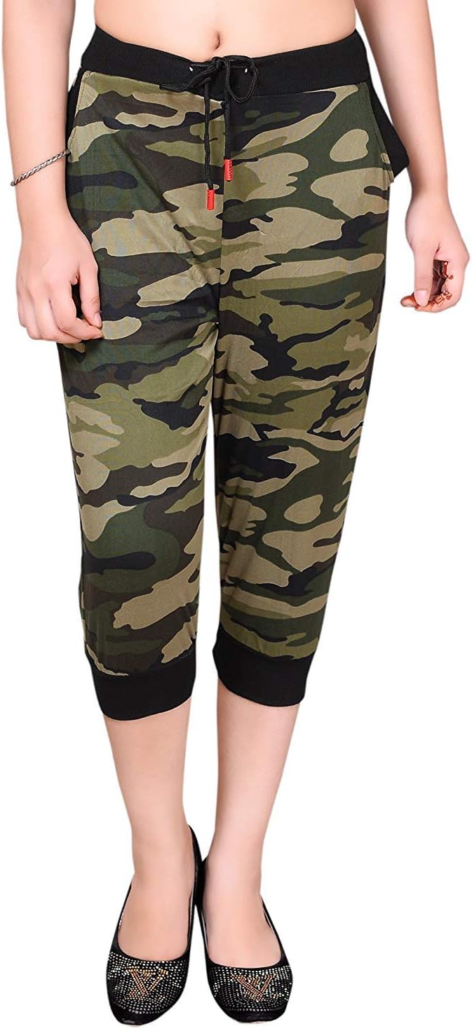 Devil Women's Army Printed Capri