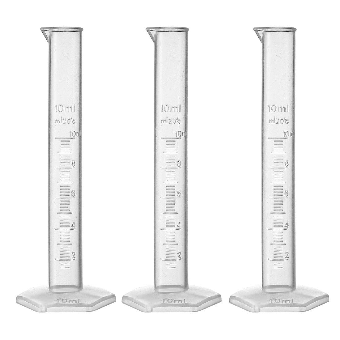 uxcell Plastic Graduated Cylinder, 10ml Measuring
