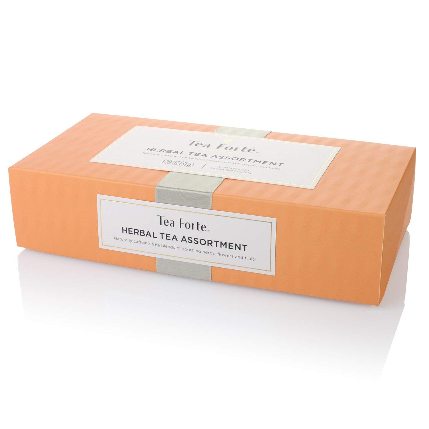 Tea Forte Petite Presentation Box Sampler with 10 Handcrafted Pyramid Tea Infusers, Herbal Tea Assortment: Grocery & Gourmet Food
