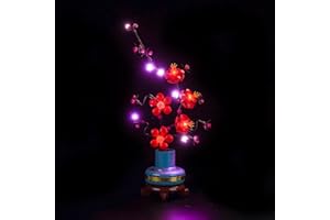BrickBling Light Compatible with Lego Icons Plum Blossom Flower Décor, LED Lighting Compatible with Lego 10369, Light up Your Botanical Collection (No Model Set)
