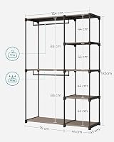 SONGMICS Freestanding Wardrobe Taupe 43x124x182 cm RYG026R02 view 6