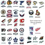 Complete Set 30 - 60 NHL Hockey Team Jersey Logo Sports Stickers - 2 Stickers per Card. Stanley Cup Champions Penguins Rangers Red Wings Bruins Blackhawks Flyers Kings Sharks Stars Devils Ducks More!