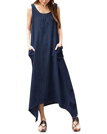 vestito lungo asimmetrico